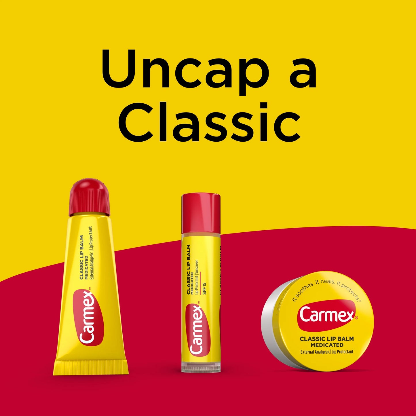Classic Medicated Lip Balm Tube, Lip Moisturizer, 1 Count