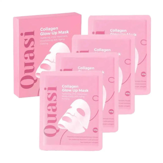 4Pcs Overnight Quasi-Biological Collagen Facial Mask - Korean Brightening Anti-Aging Pore Minimizing Fine Line Reducing Mask